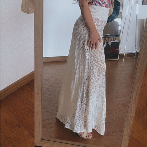 Crochet white beach pants - Picture 3 of 5